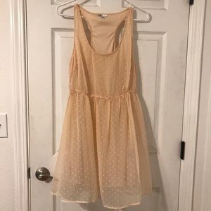 Pale pink Swiss dot dress
